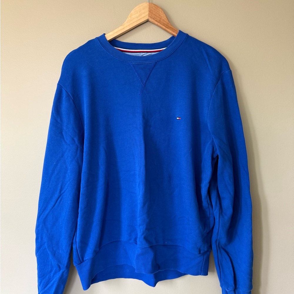 Tommy Hilfiger Men's Vibrant Blue Crewneck Sweater
